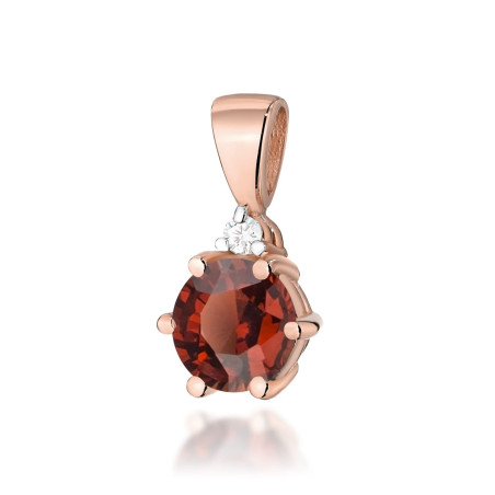 Zawieszka Z076 Granat 0,60ct różowe złoto