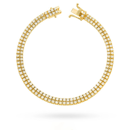 Bransoletka B0034 z diamentami żółte złoto