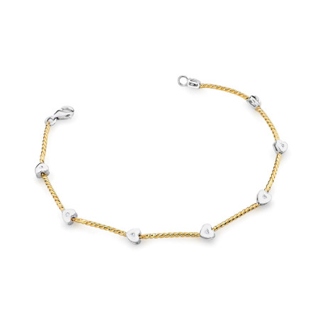 Bransoletka B05806 z diamentami żółte złoto