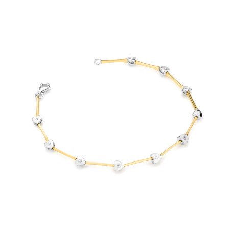 Bransoletka B30087 z diamentami żółte złoto
