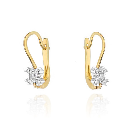 Kolczyki KO054 Diament 2 x 0,05ct żółte złoto