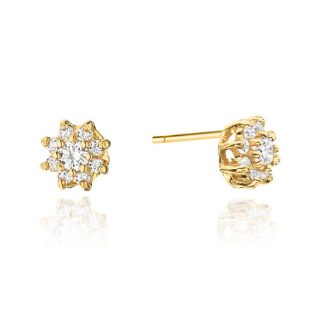 Kolczyki KO508 Diament 2 x 0,10ct żółte złoto