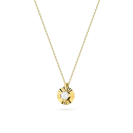 Naszyjnik N0078 Diament 0,15ct żółte złoto