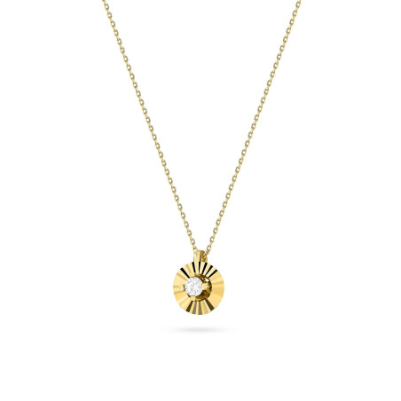 Naszyjnik N0080 Diament 0,10ct żółte złoto