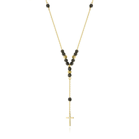 Naszyjnik C058 z diamentami żółte złoto