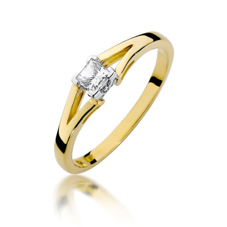 Pierścionek W350 Diament 0,30ct żółte złoto