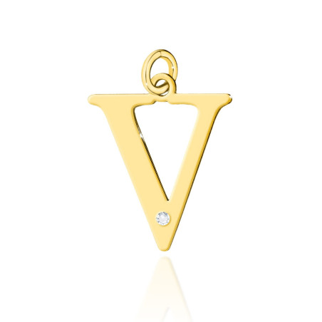 Zawieszka Z070 Diament 0,005ct żółte złoto