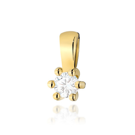 Zawieszka Z222 Diament 0,10ct żółte złoto