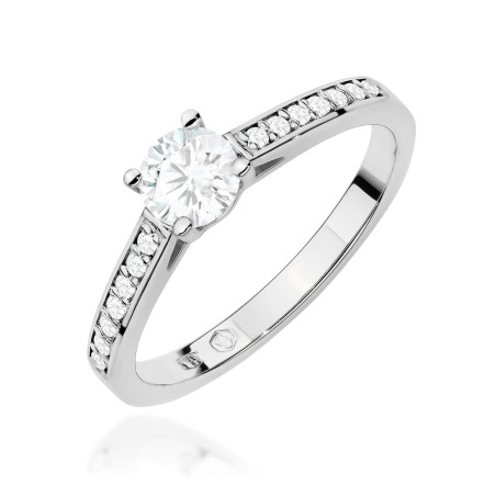 Pierścionek W0052 Diament Laboratoryjny 0,50ct białe złoto
