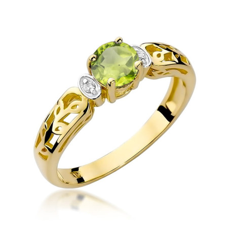 Pierścionek W014 Oliwin 0,60ct żółte złoto