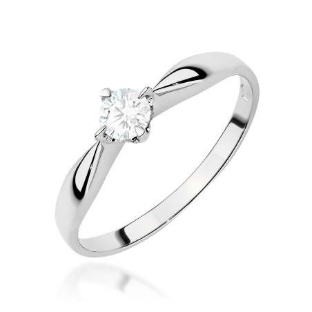 Pierścionek W0171 Diament Laboratoryjny 0,15ct białe złoto