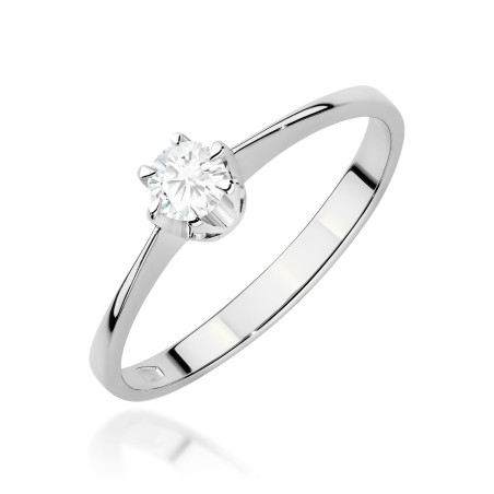 Pierścionek W0220 Diament Laboratoryjny 0,20ct białe złoto