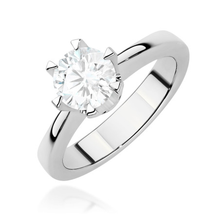 Pierścionek W0220 Diament Laboratoryjny 1,00ct białe złoto