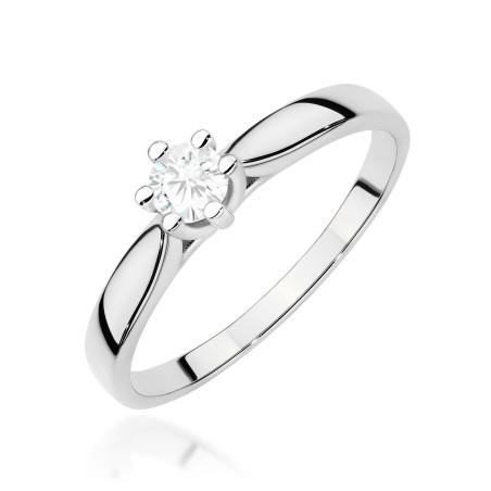Pierścionek W0222 Diament Laboratoryjny 0,30ct białe złoto
