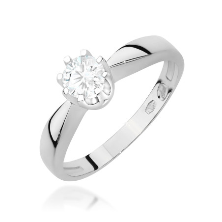 Pierścionek W0228 Diament Laboratoryjny 0,30ct białe złoto