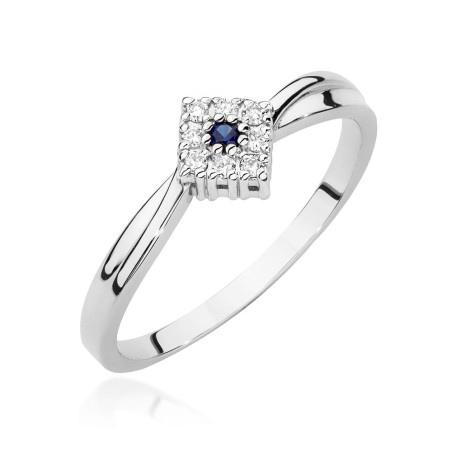Pierścionek W0275 Szafir 0,03ct białe złoto