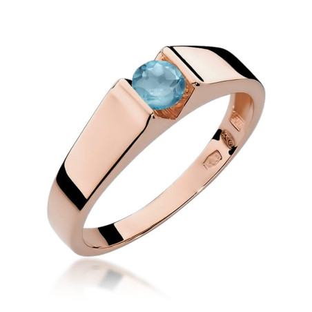 Pierścionek W033 Topaz 0,25ct różowe złoto