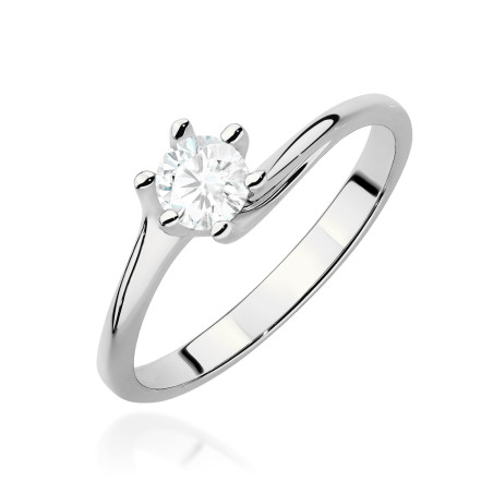 Pierścionek W0423 Diament Laboratoryjny 0,50ct białe złoto