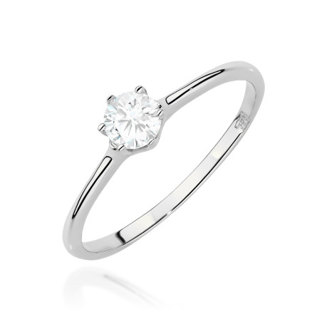 Pierścionek W0499 Diament Laboratoryjny 0,25ct białe złoto