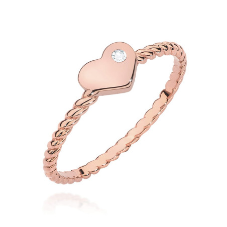 Pierścionek W0610 Diament 0,03ct różowe złoto
