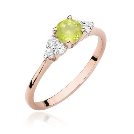 Pierścionek W451 Oliwin 0,60ct różowe złoto