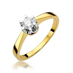 Pierścionek W408 Diament...
