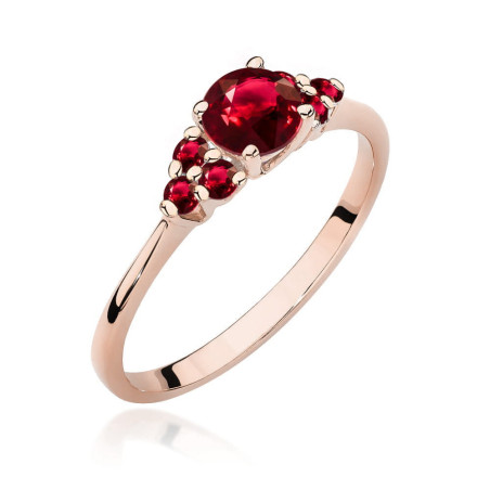 Pierścionek W451 Rubin 0,60ct różowe złoto