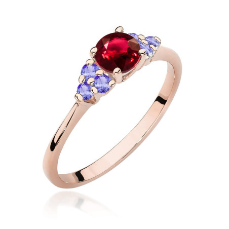 Pierścionek W451 Rubin 0,60ct różowe złoto