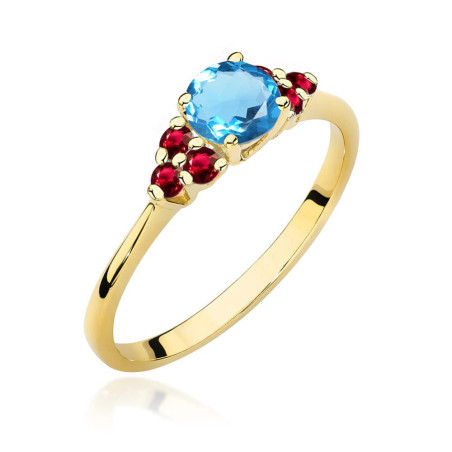 Pierścionek W451 Topaz 0,50ct żółte złoto
