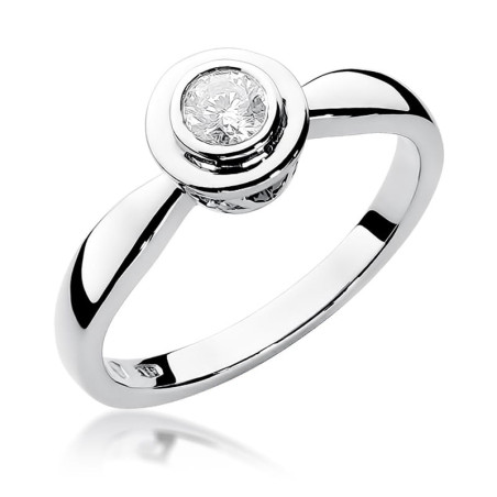 Pierścionek W294 Diament 0,30ct białe złoto