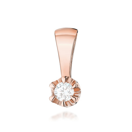Zawieszka Z0032 Diament Laboratoryjny 0,10ct różowe złoto