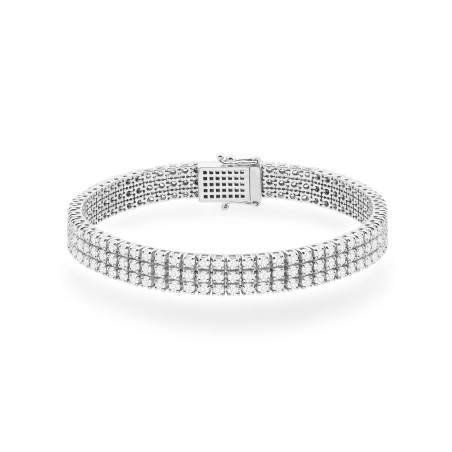 Bransoletka B0035 z diamentami laboratoryjnymi białe złoto