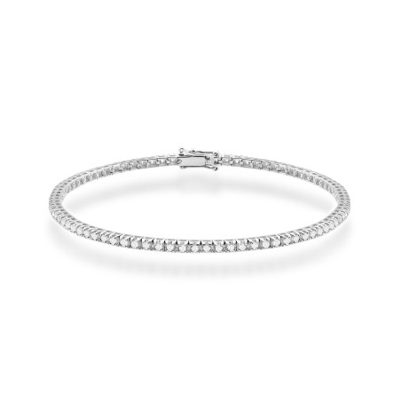 Bransoletka B0031 z diamentami laboratoryjnymi białe złoto