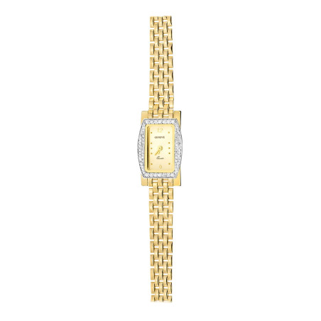 Złoty damski zegarek z diamentami VS2/G Geneve
