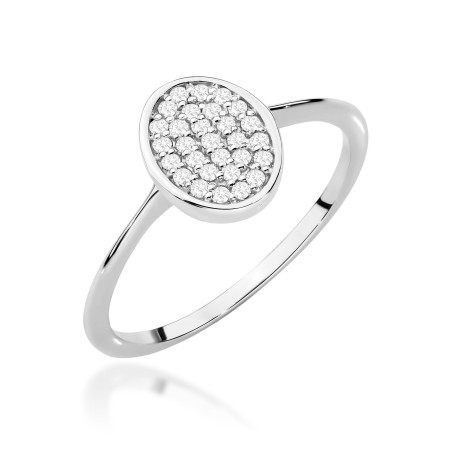 Pierścionek W0578 z diamentami białe złoto