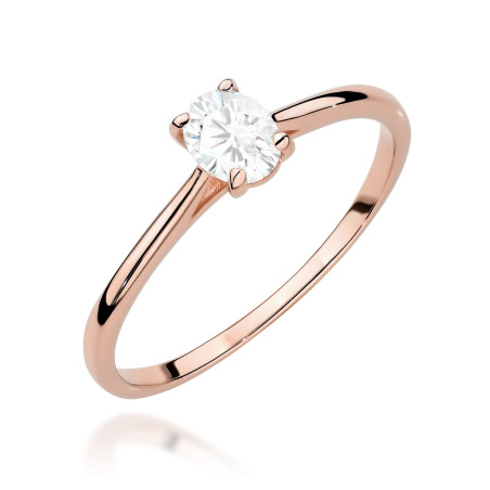 Pierścionek W0581 Diament 0,30ct różowe złoto