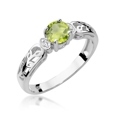 Pierścionek W014 Oliwin 0,60ct białe złoto