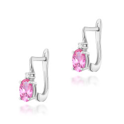 Kolczyki K0011 Różowy Topaz...