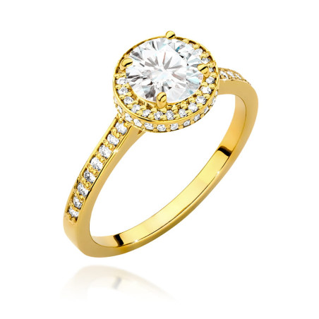 Pierścionek W508 Diament 1,00ct żółte złoto
