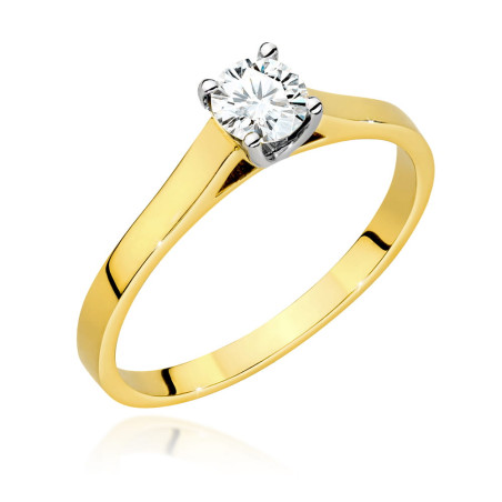 Pierścionek W526 Diament 0,50ct żółte złoto
