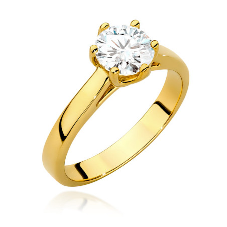 Pierścionek W540 Diament 1,00ct żółte złoto