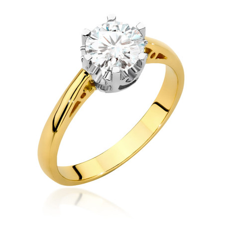 Pierścionek W542 Diament 1,00ct żółte złoto