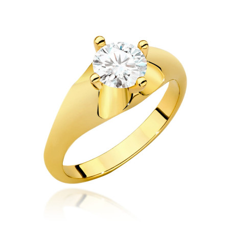 Pierścionek W545 Diament 0,70ct żółte złoto