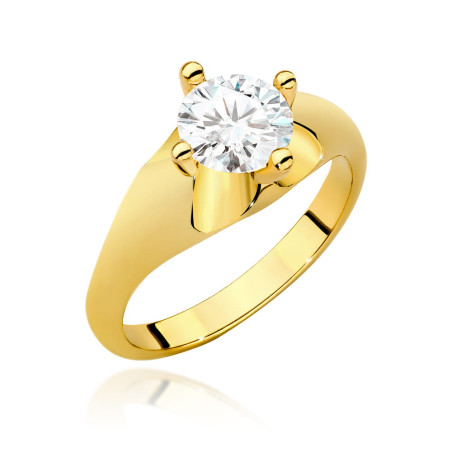 Pierścionek W545 Diament 1,00ct żółte złoto