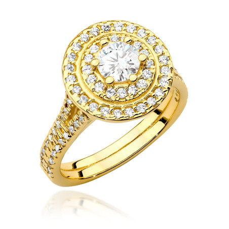 Pierścionek W549 Diament 0,50ct żółte złoto