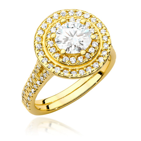Pierścionek W549 Diament 1,00ct żółte złoto