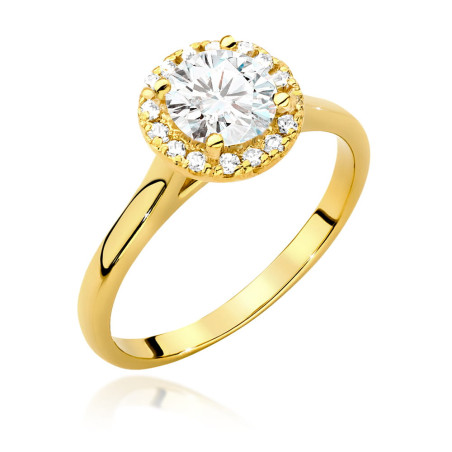 Pierścionek W550 Diament 0,70ct żółte złoto