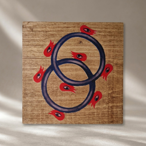 Ikona „Trony”  10 x 10 cm (na drewnie bukowym)