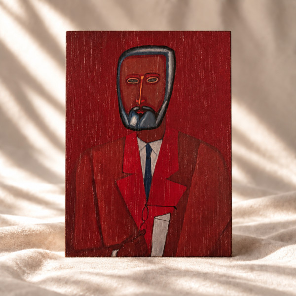 Ikona  "Święty Piotr" 12,2 x 8,8 cm (błękitny tył)