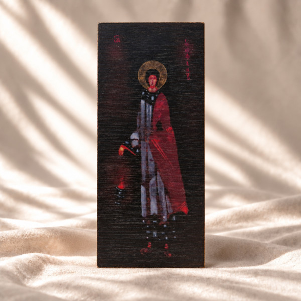 Ikona "Święty Szczepan " 12,8 x 5,7 cm (złoty tył)